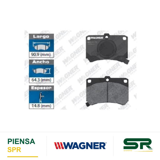 BALATA SEMIMETÁLICA DELANTERA KIA RIO 2002-2003 / MAZDA 323 1986-1989 / MERCURY CAPRI 1991-1994 / TRACER 1988-1989 WAGNER