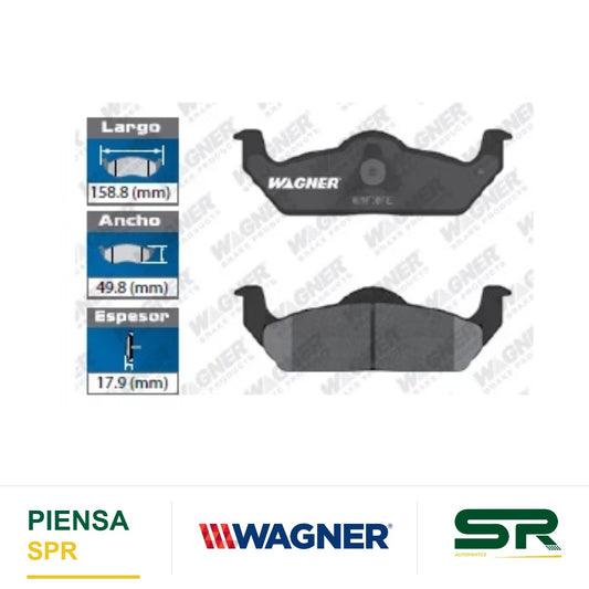 BALATA SEMIMETÁLICA TRASERA FORD F150 2004-2012 / LOBO 2004-2012 / LINCOLN MARK LT 2006-2008 WAGNER