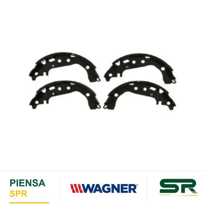 BALATA SEMIMETÁLICA TRASERA DE TAMBOR 1621-S917 TOYOTA PRIUS 2009-2014 / YARIS 2004-2016 WAGNER