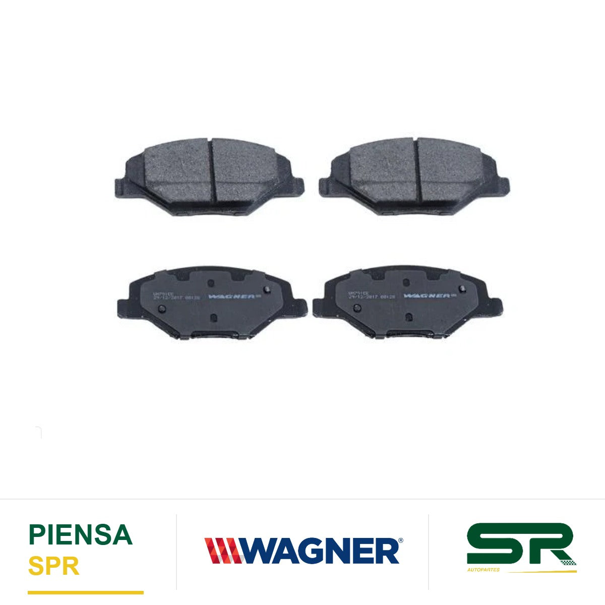BALATA SEMIMETÁLICA DELANTERA VOLKSWAGEN VENTO L4 1 6 16V 2013-2021 / POLO L4 1 6 16V 2015-2016 WAGNER