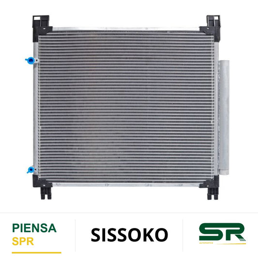 CONDENSADOR TOYOTA HILUX TOMA LINEAL 23 2016-2024 2.7 LTS AUTOMÁTICO / ESTÁNDAR CON SECADOR ALUM SOLD SISSOKO