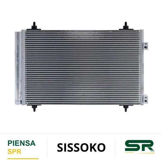 CONDENSADOR PEUGEOT PARTNER / 2009-2015 G / DIESEL CCC ESTÁNDAR AS 2008-2019 1.6 CON SECADOR ALUMINIO SOLDADO SISSOKO