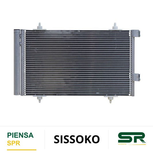 CONDENSADOR PEUGEOT 2001-2016 AUTOMÁTICO / ESTÁNDAR CON SECADOR ALUMINIO SOLDADO SISSOKO