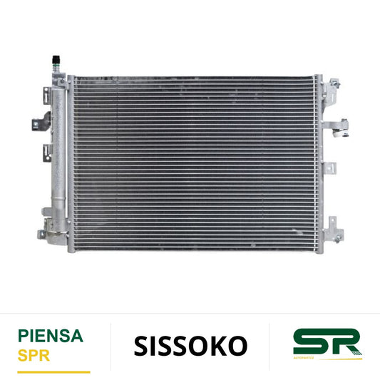 CONDENSADOR VOLVO XC90 2006-2015 2.5 3.2 AUTOMÁTICO / ESTÁNDAR CON SECADOR ALUMINIO SOLDADO SISSOKO