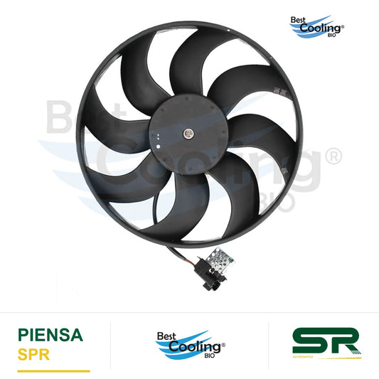 MOTOVENTILADOR CHEVROLET AVEO 1.5L 2018-2023 TRANSMISION AUTOMATICA MANUAL 3 PINES CON Y 8 ASPAS 370MM BEST COOLING