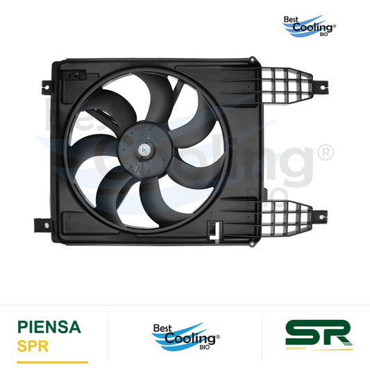 MOTOVENTILADOR CHEVROLET AVEO 1.6L 2008-2019 7 ASPAS TRANSMISION AUTOMATICA Y MANUAL 2 TERMINALES BEST COOLING