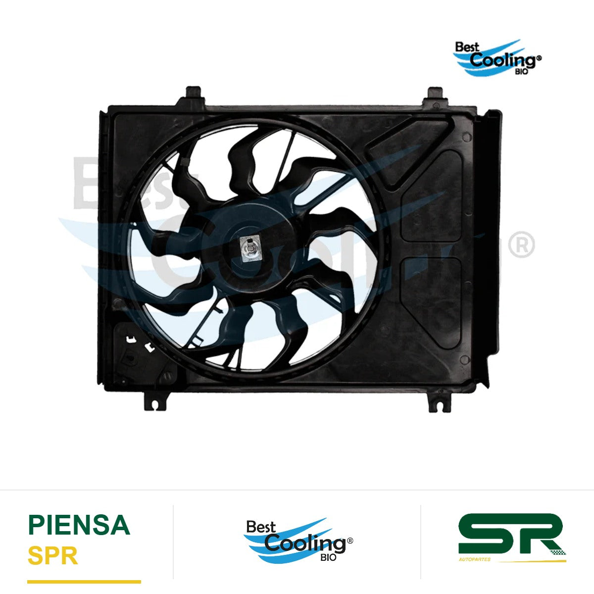 MOTOVENTILADOR 9 ASPAS DODGE I10 1.1L 2012-2014 CON Y TRANSMISION MANUAL BEST COOLING