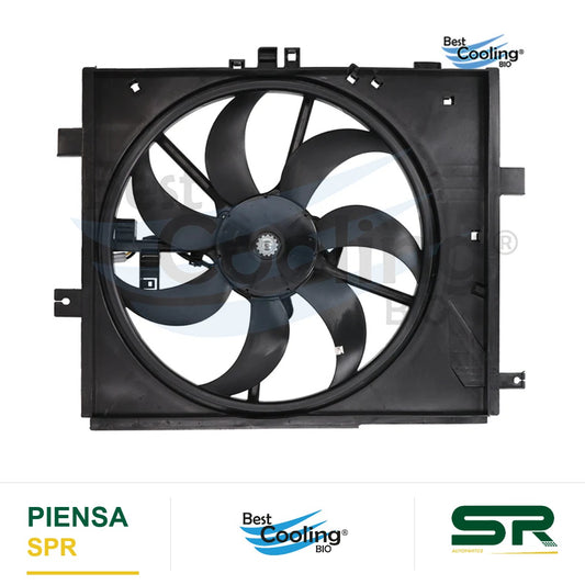 MOTOVENTILADOR NISSAN VERSA 1.6L 2012-2019 MARCH 1.6L 2012-2024 CON TRANSMISION MANUAL SIN RESISTENCIA BEST COOLING