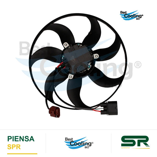 MOTOVENTILADOR VOLKSWAGEN BORA 1.9L 2005-2010 TRANSMISION AUTOMATICA Y MANUAL CON 7 ASPAS PRINCIPAL BEST COOLING