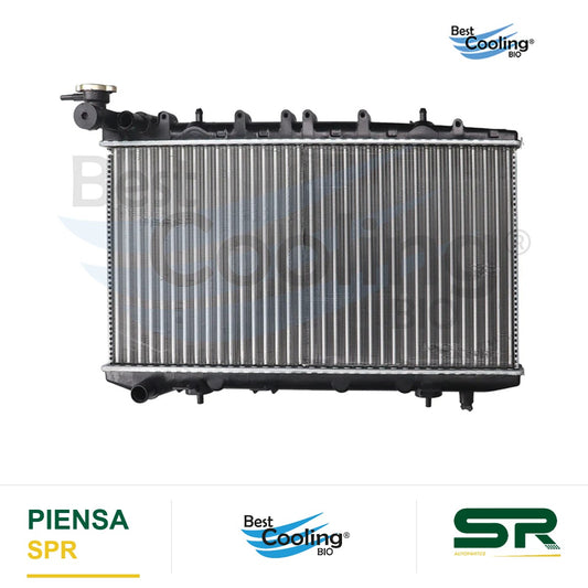 RADIADOR ANTICONGELANTE NISSAN TSURU III 4L 1.6 LTS 1992-1994 CON Y SIN A/AC TRANSMISIÓN MANUAL 8 VALVULAS TOMA 24.6MM ALUMINIO =35050 BEST COOLING