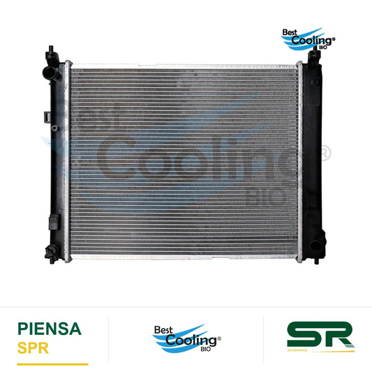 RADIADOR ANTICONGELANTE NISSAN VERSA 4L 1.6 LTS 2012-2019 MARCH 4L 1.6 LTS 2012-2023 CON Y SIN A/AC TRANSMISIÓN MANUAL BEST COOLING