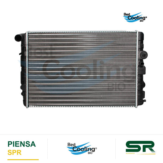 RADIADOR ANTICONGELANTE VOLKSWAGEN POINTER 4L 1.8 LTS 1998-2009 SIN A/AC TRANSMISIÓN MANUAL CORTO ALUMINIO 5X0-121-251OBD 35735 BEST COOLING