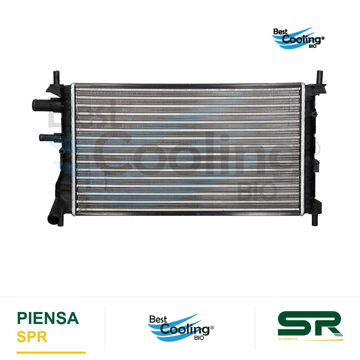 RADIADOR ALUMINIO ANTICONGELANTE FORD FIESTA 4L 1.3 LTS 1998-2001 CON Y SIN A/C TRANSMISIÓN MANUAL 1001855 35785 BEST COOLING