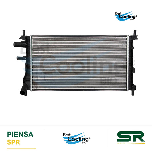 RADIADOR ANTICONGELANTE FORD FIESTA 4L 1.3 LTS 1998-2001 CON Y SIN A/AC TRANSMISIÓN MANUAL ALUMINIO 1001855 35785 BEST COOLING
