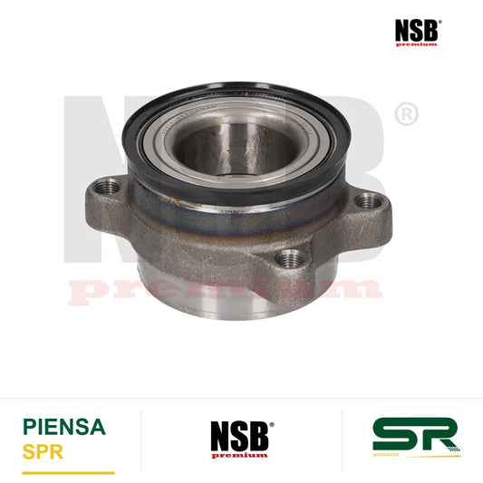MAZA RUEDA DELANTERA NISSAN TRUCK URVAN NV350 4L 2.5 LTS 2013-2023 RODAMIENTO DE RODILLOS SIN GRASERA SIN ABS 4 BARRENOS NSB