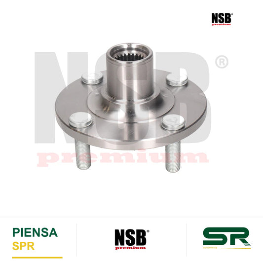 MAZA RUEDA DELANTERA NISSAN VERSA 4L 1.6 LTS 2012-2023 MARCH 4L 1.6 LTS 2012-2023 NOTE 4L 1.6 LTS 2014-2019 V-DRIVE 4L 1.6 LTS 2020-2022 SIN ABS 4 BIRLOS 29 DIENTES SIN BALERO NSB