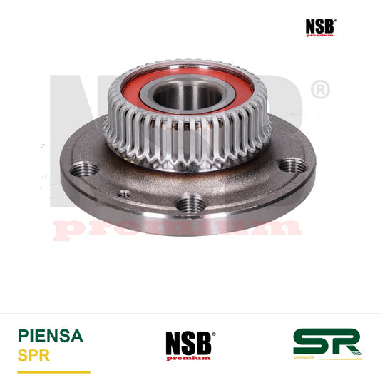 MAZA RUEDA TRASERA VOLKSWAGEN JETTA A4 1999-2015 GOLF A4 2000-2007 BEETLE 1998-2011 SEAT TOLEDO 2001-2005 CON ABS 5 BARRENOS = VW726 CAMBIA AL 1J0-501-611ANSB NSB