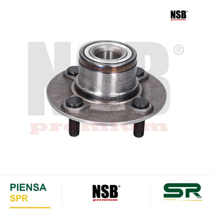 MAZA RUEDA TRASERA NISSAN TSURU III 1992-2017 SENTRA B14 1996-2000 CON BALERO BOLA SIN ABS 4 BIRLOS = 512025 NI0Y00 NSB