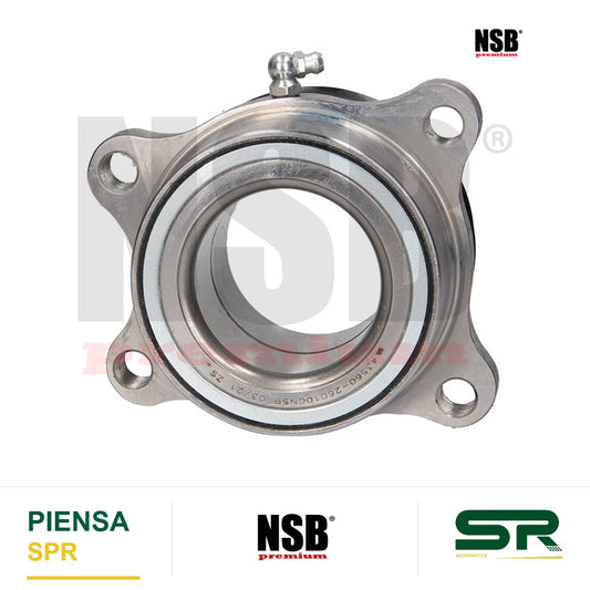 MAZA RUEDA DELANTERA TOYOTA TRUCK HIACE 4L 2.7 LTS 2006-2019 RODAMIENTO DE RODILLOS CON GRASERA SIN ABS 4 BARRENOS NSB