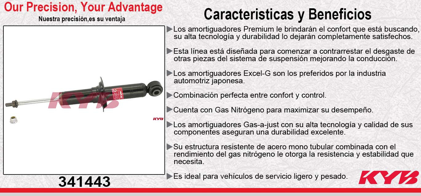 AMORTIGUADOR TRASERO GAS EXCEL-G SUBARU OUTBACK (2006-2009) KYB
