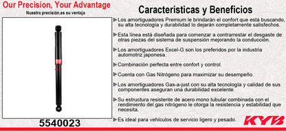 AMORTIGUADOR TRASERO GAS-A-JUST TOYOTA HILUX TODOS (2012-2015). KYB