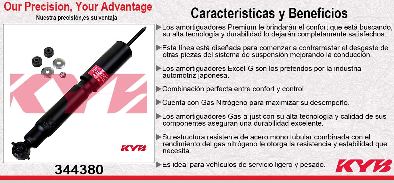 AMORTIGUADOR DELANTERO GAS EXCEL-G CHEV CHEYENNE Y SILVERADO 1500 / 2500 4X2 (1999-2008) KYB