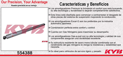 AMORTIGUADOR TRASERO GAS-A-JUST FORD F-250 (4WD EXCEPTO SUPER DUTY) CREW CAB V8 DIESEL (2014-2015) KYB