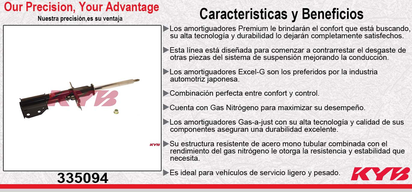 AMORTIGUADOR DELANTERO DERECHO GAS EXCEL-G CHEV. CAPTIVA SPORT (2011-2015) KYB