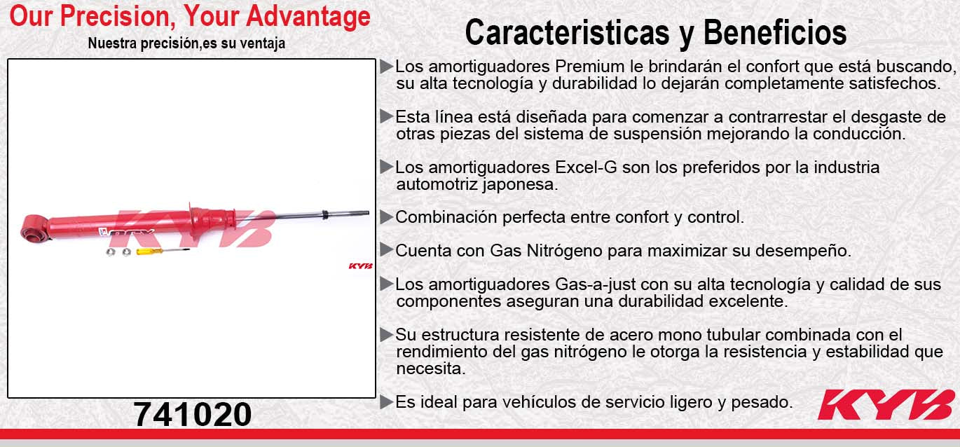 AMORTIGUADOR TRASERO GAS EXCEL-G MITSUBISHI ECLIPSE GENERACIËN VI 2000-2005 KYB