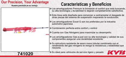 AMORTIGUADOR TRASERO GAS EXCEL-G MITSUBISHI ECLIPSE GENERACIËN VI 2000-2005 KYB