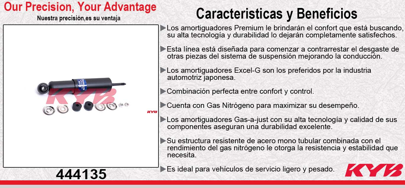 AMORTIGUADOR DELANTERO HIDRÁULICO MAZDA PICK-UPB1600-B2000-B2200- B2600 4X4 4WD (1987-1993) KYB