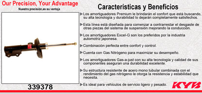 AMORTIGUADOR DELANTERO IZQUIERDO GAS EXCEL-G BUICK LACROSSE EXC. SUSP. SPORT Y AUTONIVELANTE (2010-2013) KYB