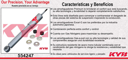 AMORTIGUADOR DELANTERO GAS-A-JUST CHEV AVALANCHE 2500 4X2 Y 4X4 (2002-2006) -PICK-UP SILVERADO 3500 4X2 (2001-2007) - SILVERADO 1500 HD 4X2 (2005-2007) / 1500 HD 4X4 (2005-2006) - SILVERADO 2500 HD 4X2 Y 4X4 (2000-2007) - SILVERADO 2500 4X4 KYB