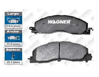 BALATA SEMIMETÁLICA DELANTERA DODGE PICKUP RAM 2500 / 3500 2009-2010 WAGNER