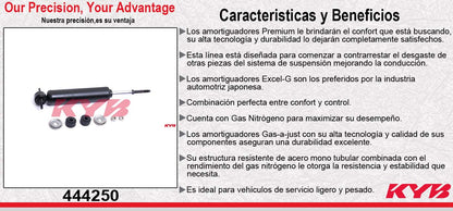 AMORTIGUADOR DELANTERO HIDRÁULICO CHEV. EXPRESS (1996-2002) - PICKUP C1500, C2500 (1987-2000) - SAVANA (1996-2002) - SUBURBAN (1992-1999) - TAHOE (1995-2000) - YUKON (1995-1999) - TOYOTA T100 (1993-1998). KYB