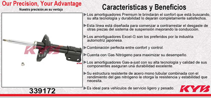 AMORTIGUADOR DELANTERO IZQUIERDO GAS EXCEL-G SUBARU IMPREZA (2008-2011) EXC. WRX STI KYB