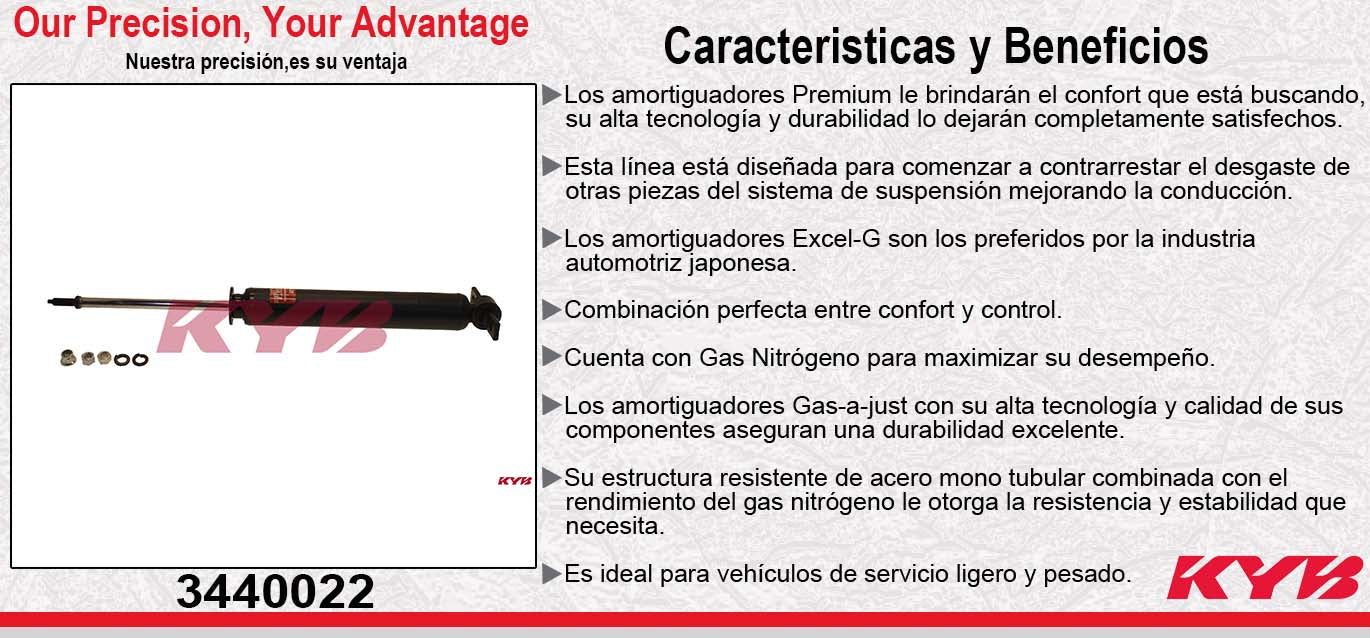 AMORTIGUADOR TRASERO GAS EXCEL-G FORD FUSION - MILAN (2013-2020). KYB