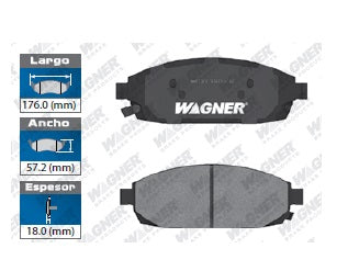 BALATA SEMIMETÁLICA DELANTERA JEEP COMMANDER 2006-2010 / GRAND CHEROKEE 2005-2010 WAGNER