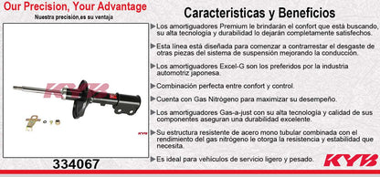 AMORTIGUADOR DELANTERO GAS EXCEL-G TOYOTA CAMRY 1987-1991 - LEXUS. ES250 1990-1991. KYB