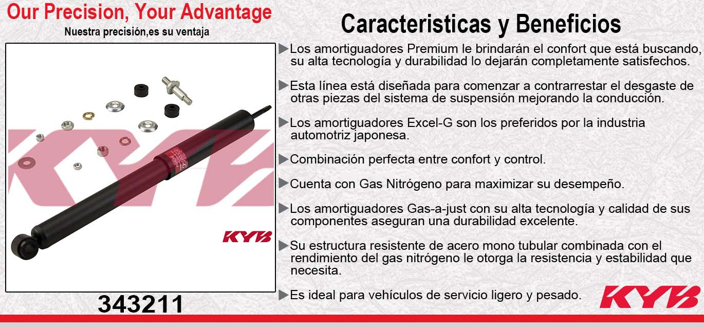 AMORTIGUADOR TRASERO GAS EXCEL-G CHEV. CAMARO Z28 (1982-2002) KYB