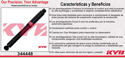 AMORTIGUADOR TRASERO GAS EXCEL-G TOYOTA TACOMA 2WD EXTENDED CAB EXC PRE-RUNNER (1999-2004) KYB