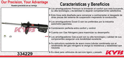 AMORTIGUADOR DELANTERO GAS EXCEL-G CHEV CLASSIC (2004-2005) - MALIBU (1997-2003) - OLDSMOBILE. ALERO (1999-2004) - CUTLASS (1997-1999) - PONTIAC. GRAND AM (1999-2005) KYB