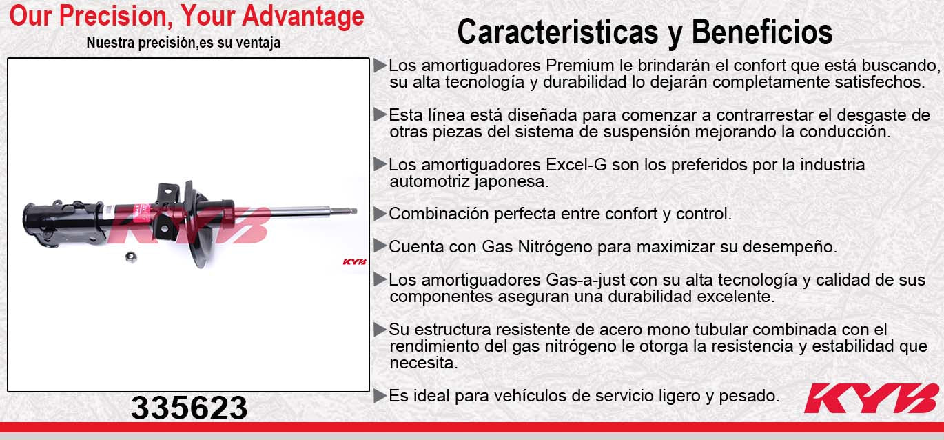 AMORTIGUADOR DELANTERO GAS EXCEL-G FORD MUSTANG EXC. SHERBY-GT500 Y ST (2011-2014) KYB