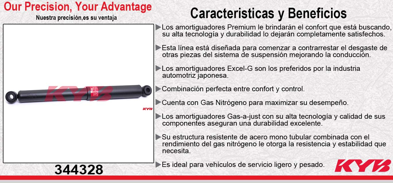 AMORTIGUADOR TRASERO GAS EXCEL-G ISUZU ELF 300 (2009-2012) KYB
