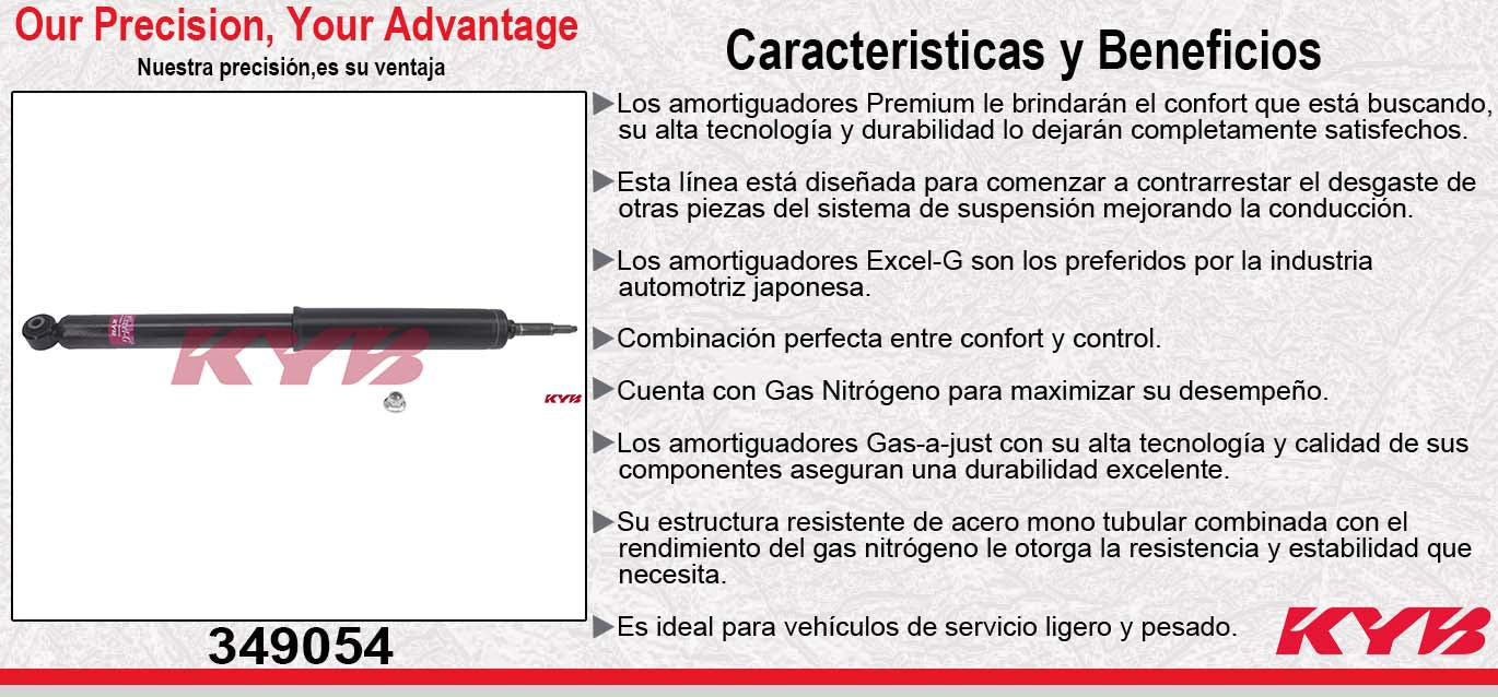 AMORTIGUADOR TRASERO GAS EXCEL-G TOYOTA TUNDRA 2WD Y 4WD (2007-2018) KYB