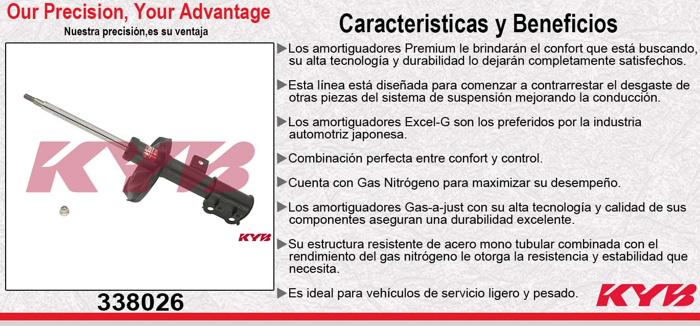 AMORTIGUADOR DELANTERO DERECHO GAS EXCEL-G KIA FORTE (2010-2013) KYB