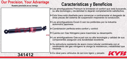 AMORTIGUADOR TRASERO GAS EXCEL-G RENAULT MEGANE (2001-2004) KYB