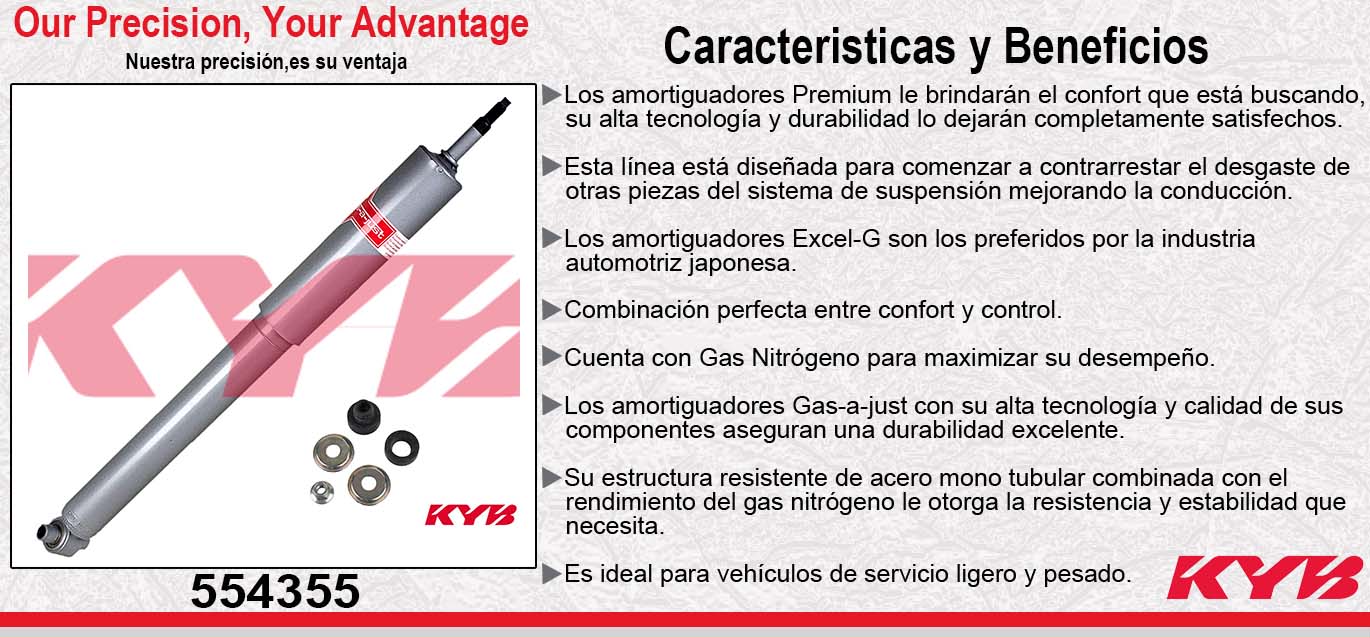 AMORTIGUADOR TRASERO GAS-A-JUST FORD MUSTANG TODOS (2005-2014). KYB