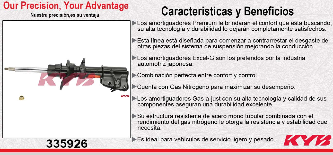 AMORTIGUADOR DELANTERO DERECHO GAS EXCEL-G LAND ROVER. FREELANDER (2002-2006) KYB