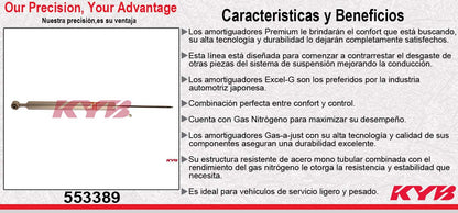 AMORTIGUADOR TRASERO GAS-A-JUST MAZDA 3 (2014-2018). KYB